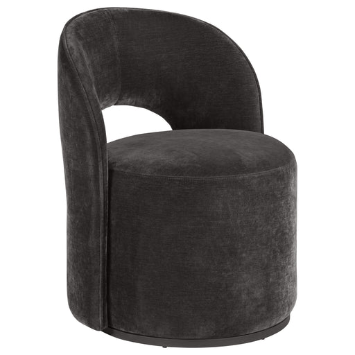 Homestyle Furniture - Coaster - Harjo Velvet Upholstered Swivel Accent Chair Charcoal Grey - 907529