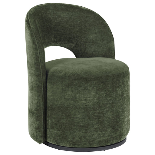 Homestyle Furniture - Coaster - Harjo Velvet Upholstered Swivel Accent Chair Olive Green - 907530