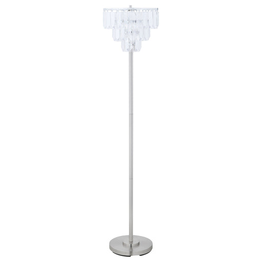 Homestyle Furniture - Coaster - Anya 61-inch Hanging Crystal Metal Floor Lamp Chrome - 920067