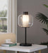 Ingrid Glass Shade Bedside Table Lamp Black image