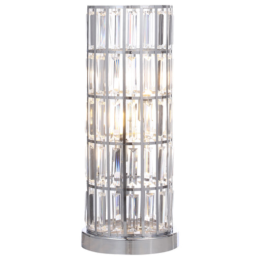 Homestyle Furniture - Coaster - Wanda 20-inch Crystal Shade Bedside Table Lamp Silver - 920235