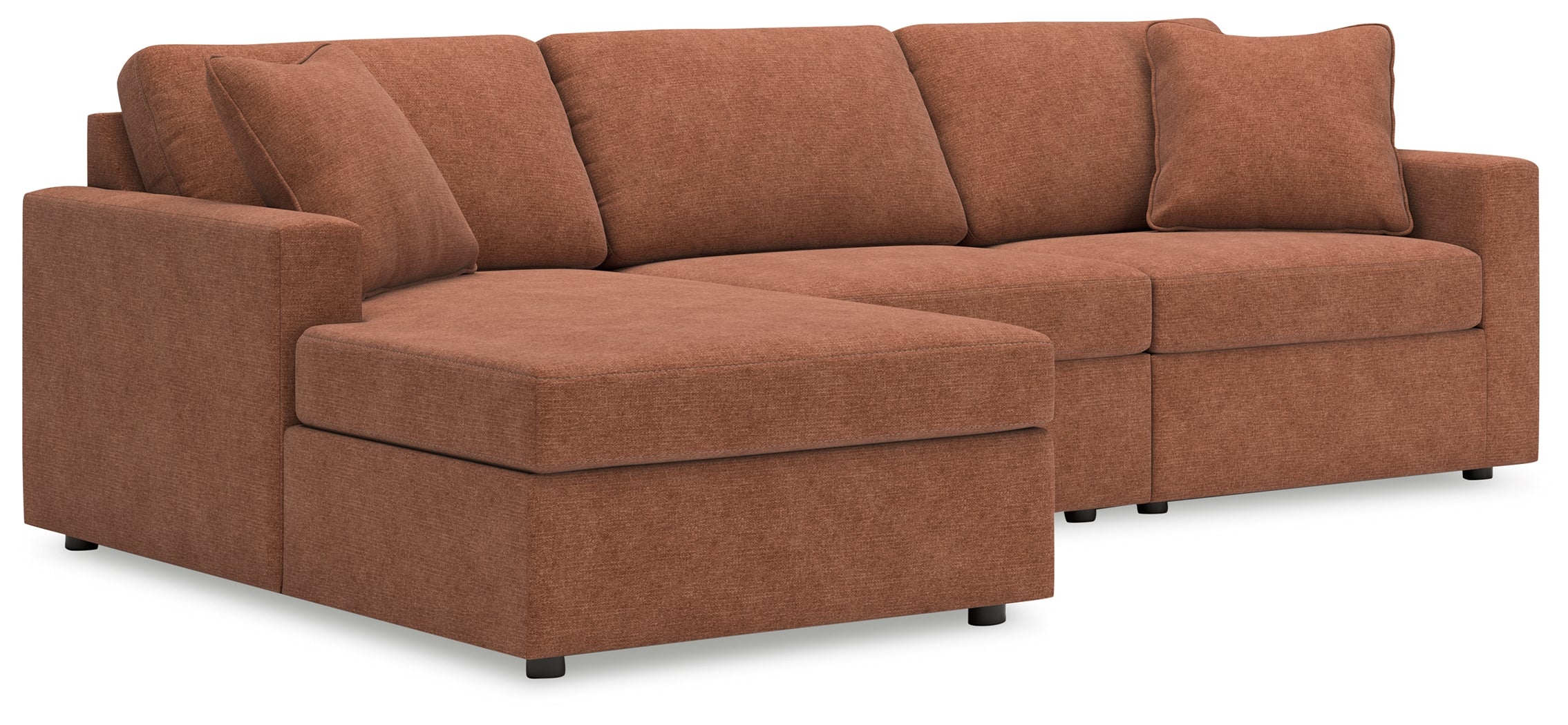 Homestyle Furniture - Ashley Furniture - Modmax 3-Piece Sectional with Chaise - RAF 3-Piece Sectional with Chaise / Spice - 92102S17