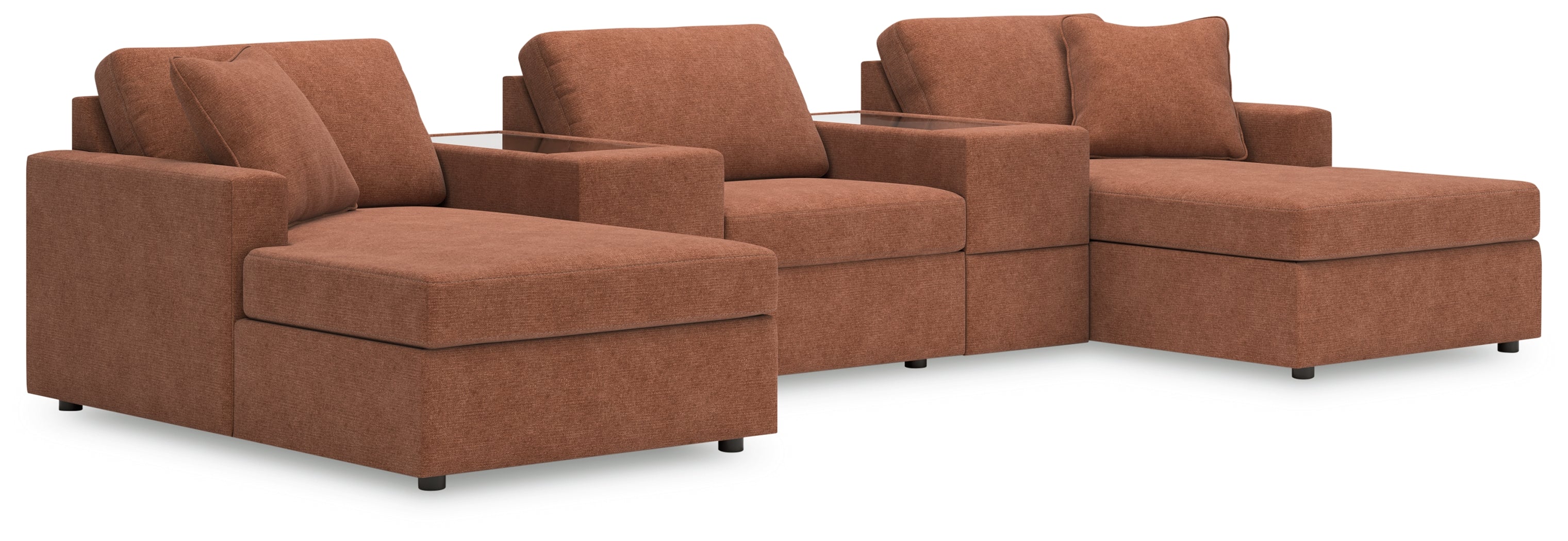 Homestyle Furniture - Ashley Furniture - Modmax 5-Piece Pit Sectional - RAF 5-Piece Pit Sectional / Spice - 92102S44