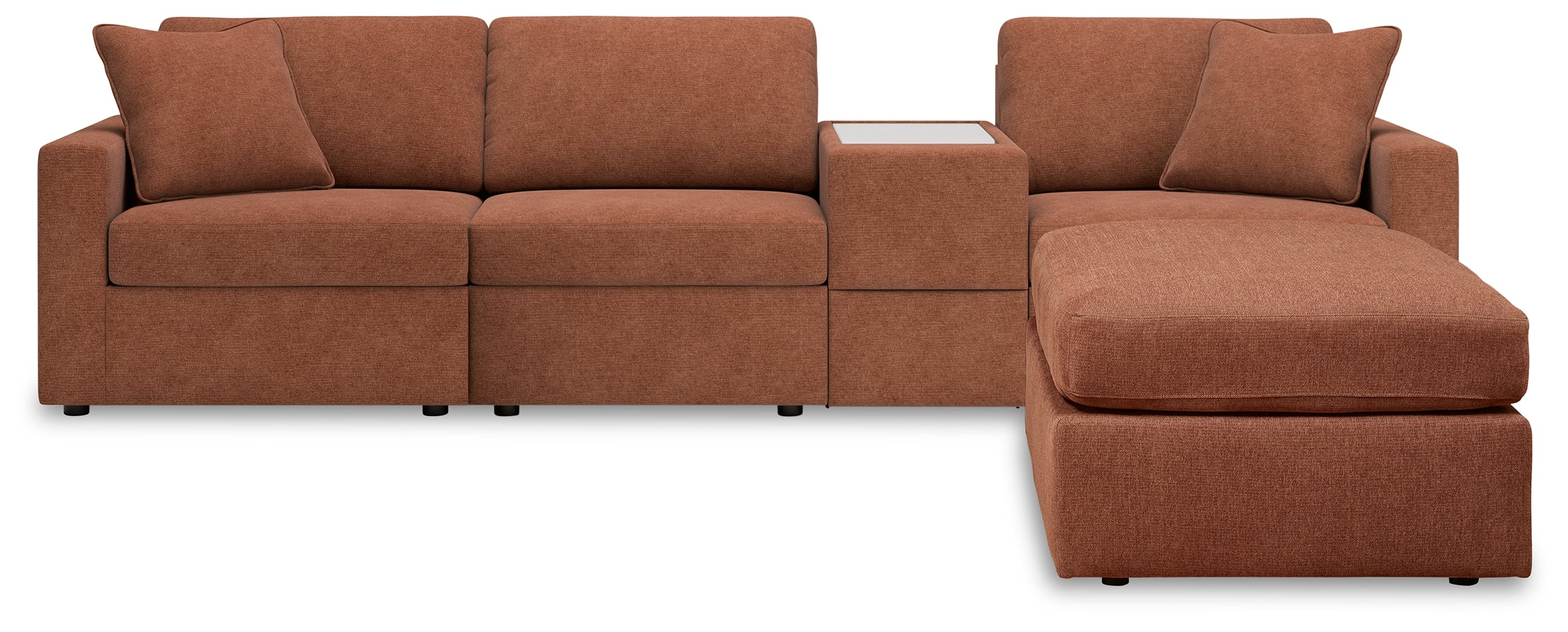 Homestyle Furniture - Ashley Furniture - Modmax 4-Piece Sectional and Ottoman - 4-Piece Sectional and Ottoman / Spice - 92102U12