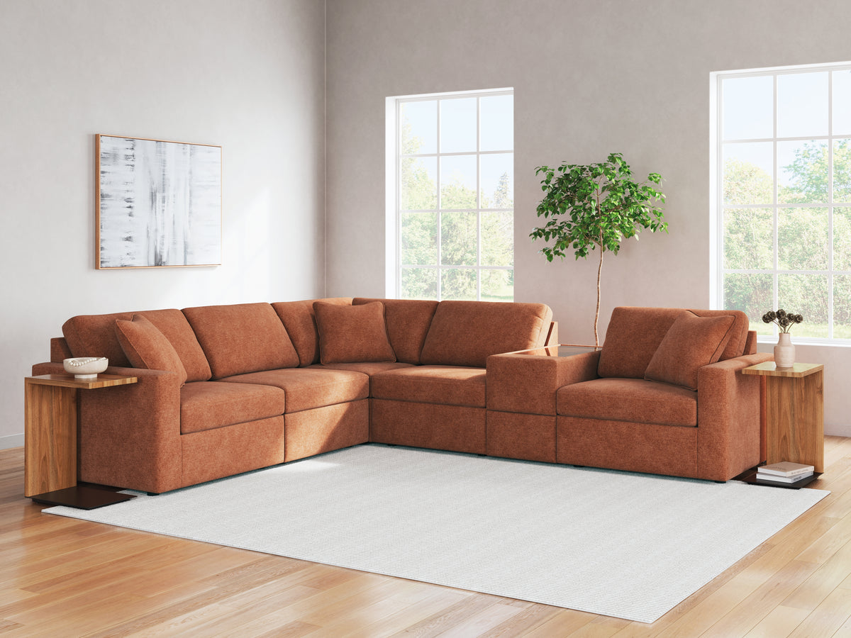 Homestyle Furniture - Ashley Furniture - Modmax 6-Piece Sectional - RAF 6-Piece Sectional / Spice - 92102S7