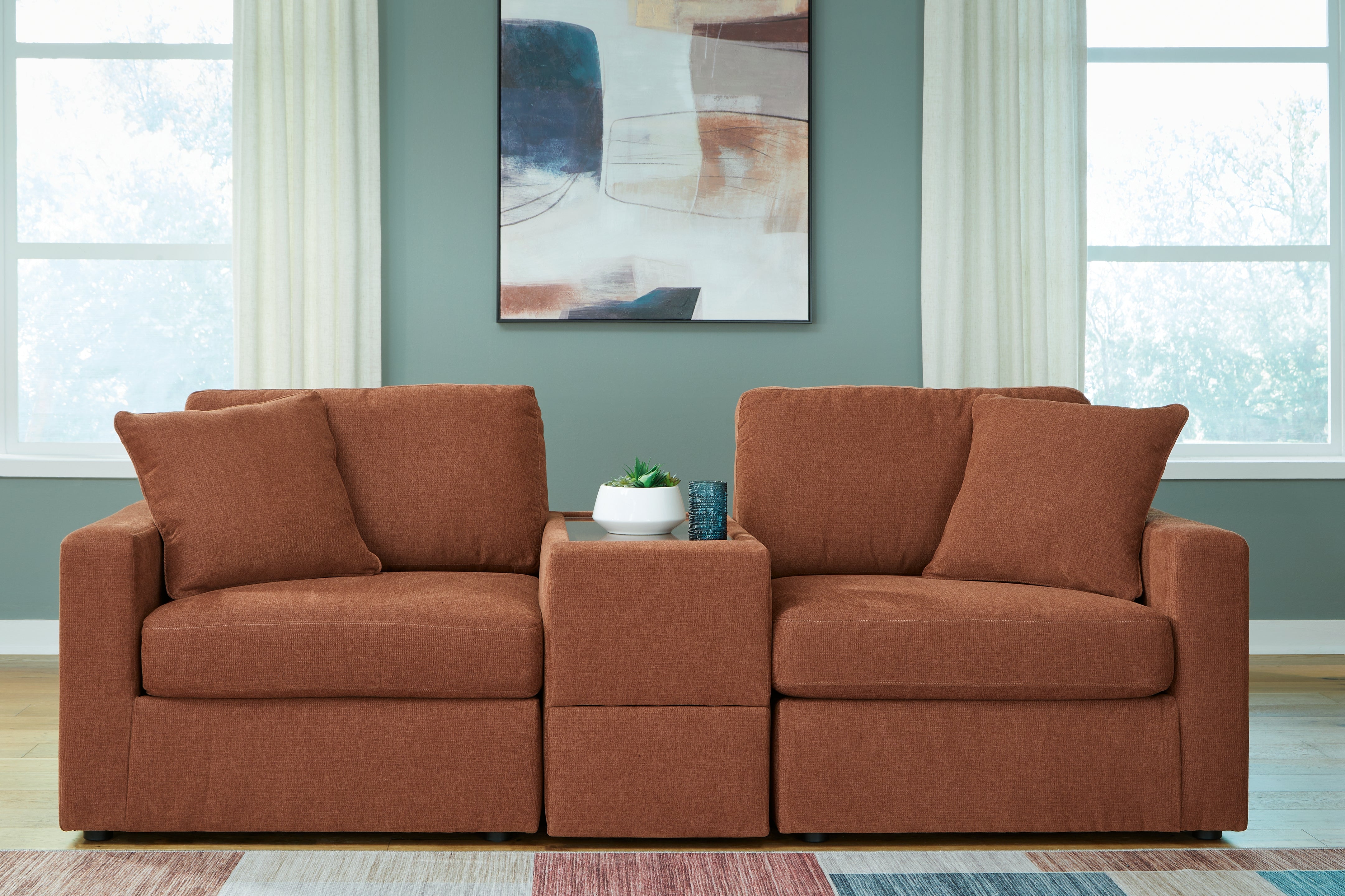 Homestyle Furniture - Ashley Furniture - Modmax 3-Piece Sectional - RAF 3-Piece Sectional / Spice - 92102S3
