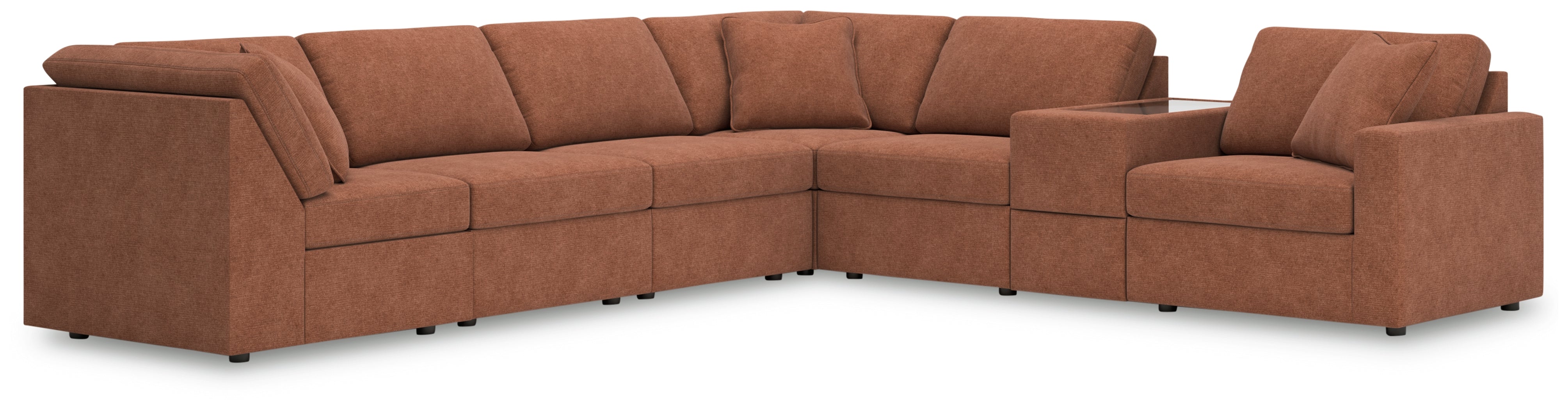 Homestyle Furniture - Ashley Furniture - Modmax 7-Piece Sectional - RAF 7-Piece Sectional / Spice - 92102S33