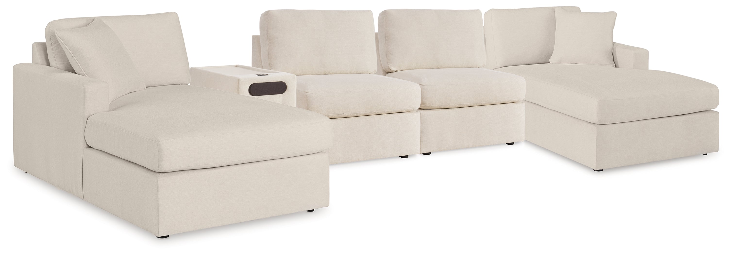 Homestyle Furniture - Ashley Furniture - Modmax 5 Piece Sectional with Audio Console - RAF 5 Piece Sectional with Audio Console / Oyster - 92103S70