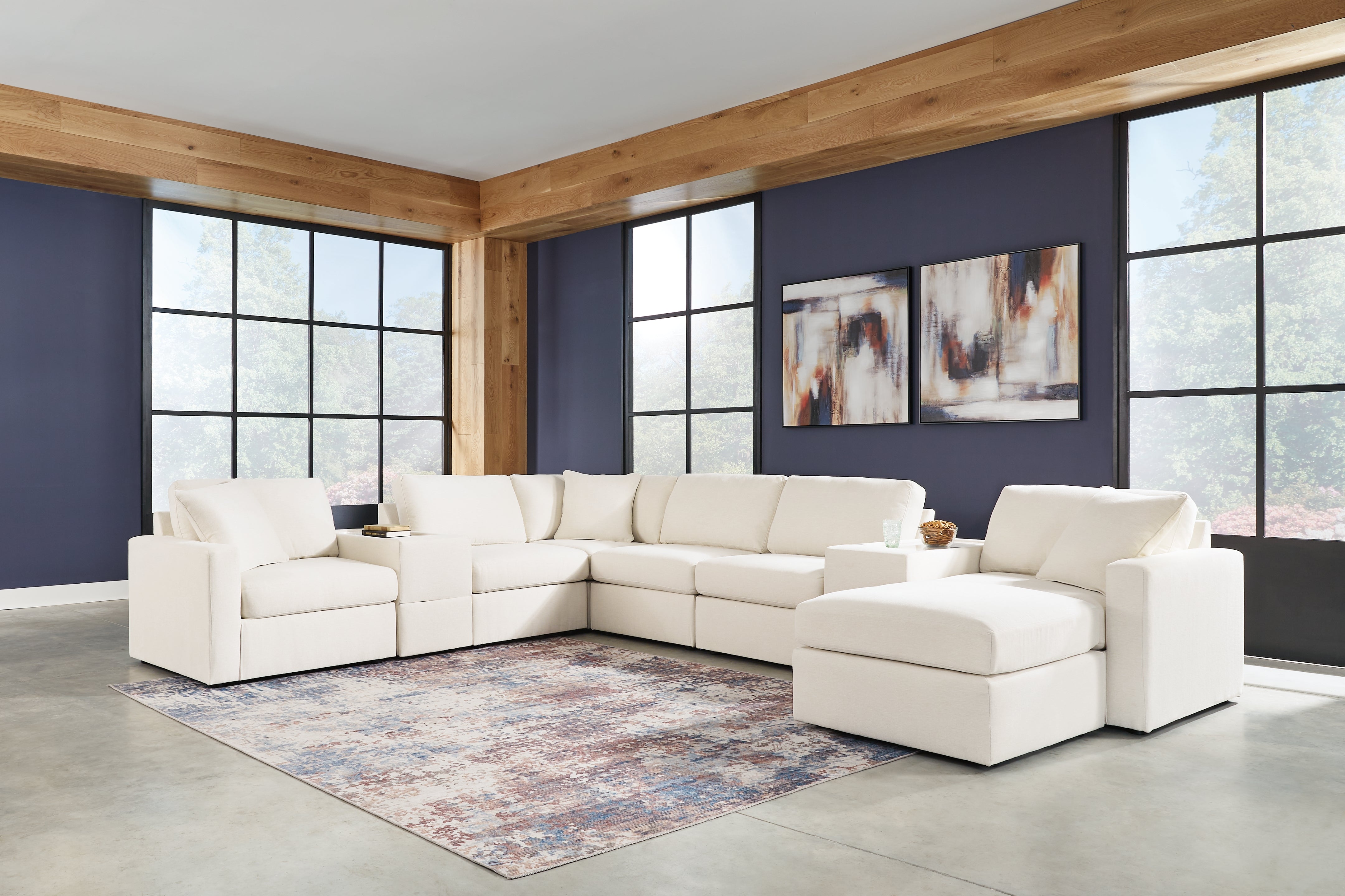Homestyle Furniture - Ashley Furniture - Modmax 8-Piece Sectional and Ottoman - 8-Piece Sectional and Ottoman / Oyster - 92103U3