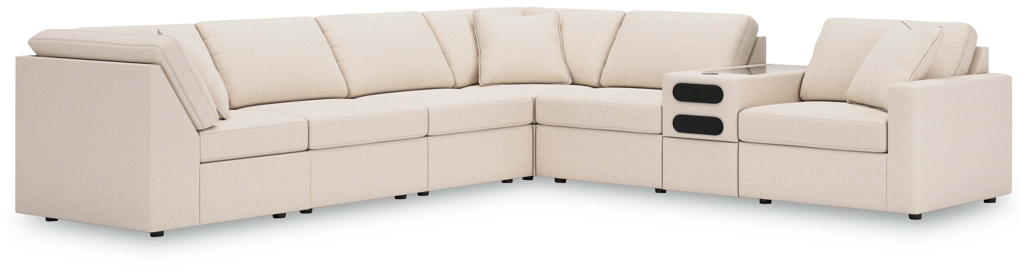 Homestyle Furniture - Ashley Furniture - Modmax 7-Piece Sectional - 7-Piece Sectional with Audio Console / Oyster - 92103S34