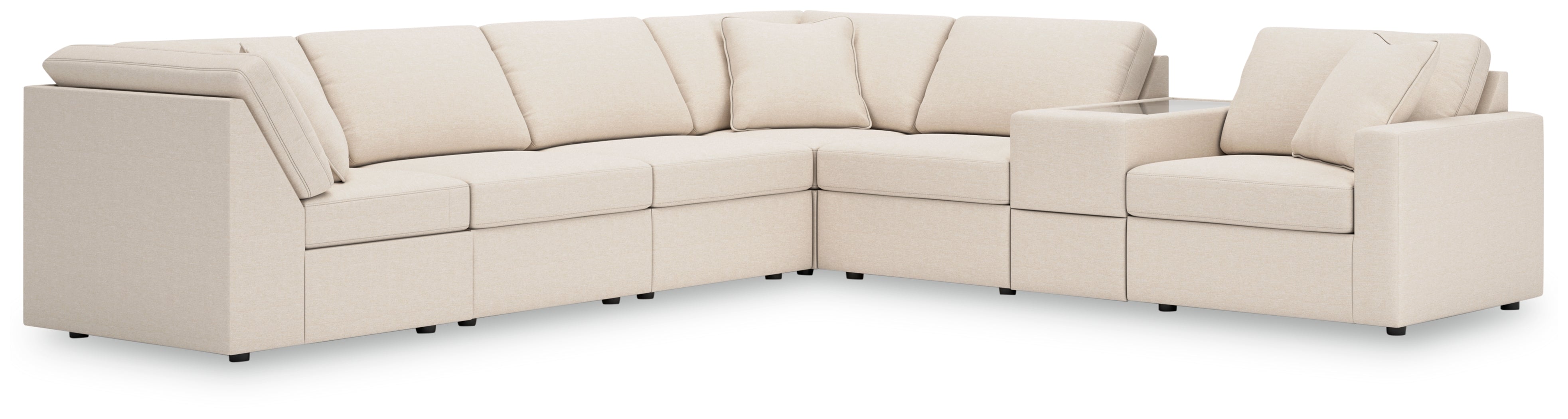 Homestyle Furniture - Ashley Furniture - Modmax 7-Piece Sectional - 7-Piece Sectional with Storage Console / Oyster - 92103S32
