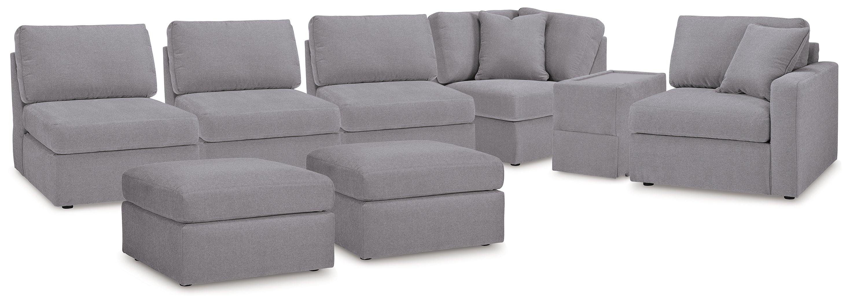Homestyle Furniture - Ashley Furniture - Modmax 6-Piece Sectional and 2 Ottomans - 6-Piece Sectional and 2 Ottomans - 92104U5