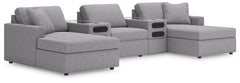 Homestyle Furniture - Ashley Furniture - Modmax 5-Piece Sectional with Chaise and Audio Console - RAF 5-Piece Sectional with Chaise and Audio Console - 92104S47