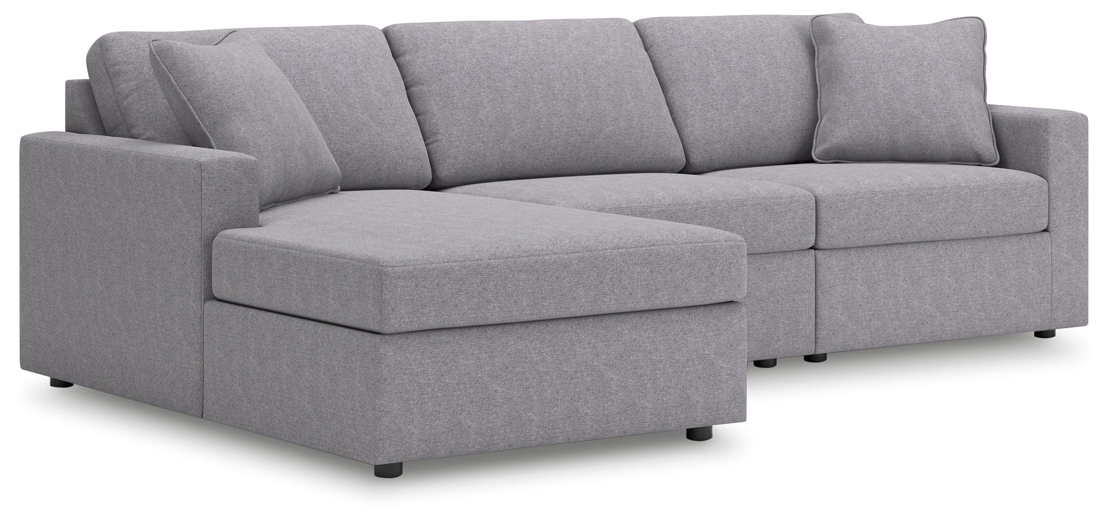 Homestyle Furniture - Ashley Furniture - Modmax 3-Piece Sectional with Chaise - RAF 3-Piece Sectional with Chaise / Granite - 92104S17