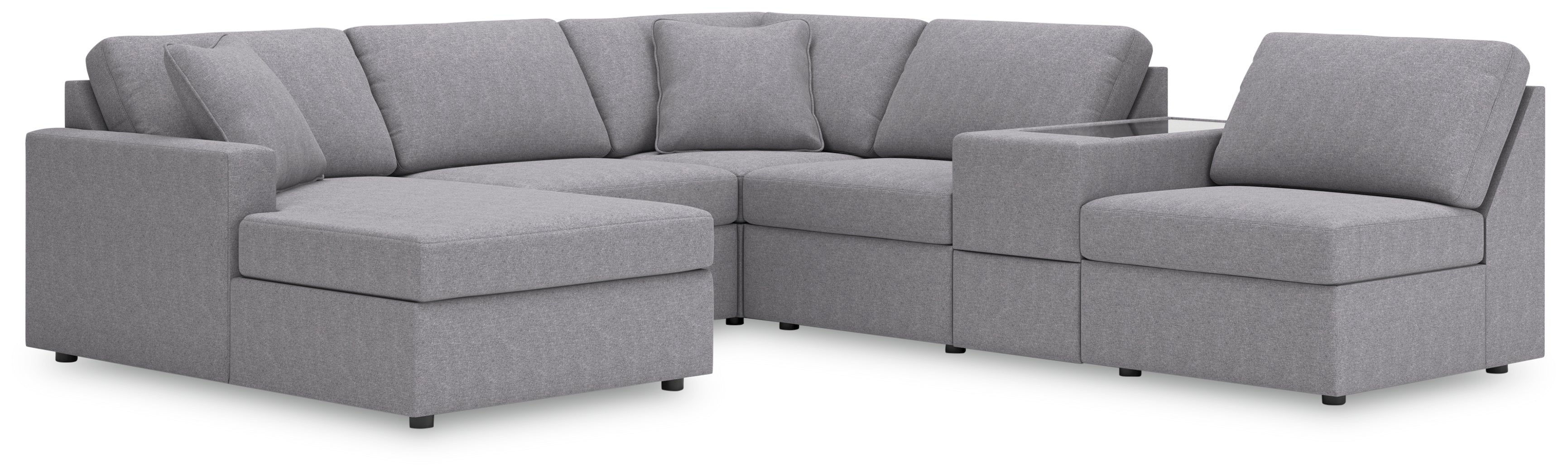 Homestyle Furniture - Ashley Furniture - Modmax 6-Piece Sectional with Chaise - RAF 6-Piece Sectional with Chaise / Granite - 92104S21