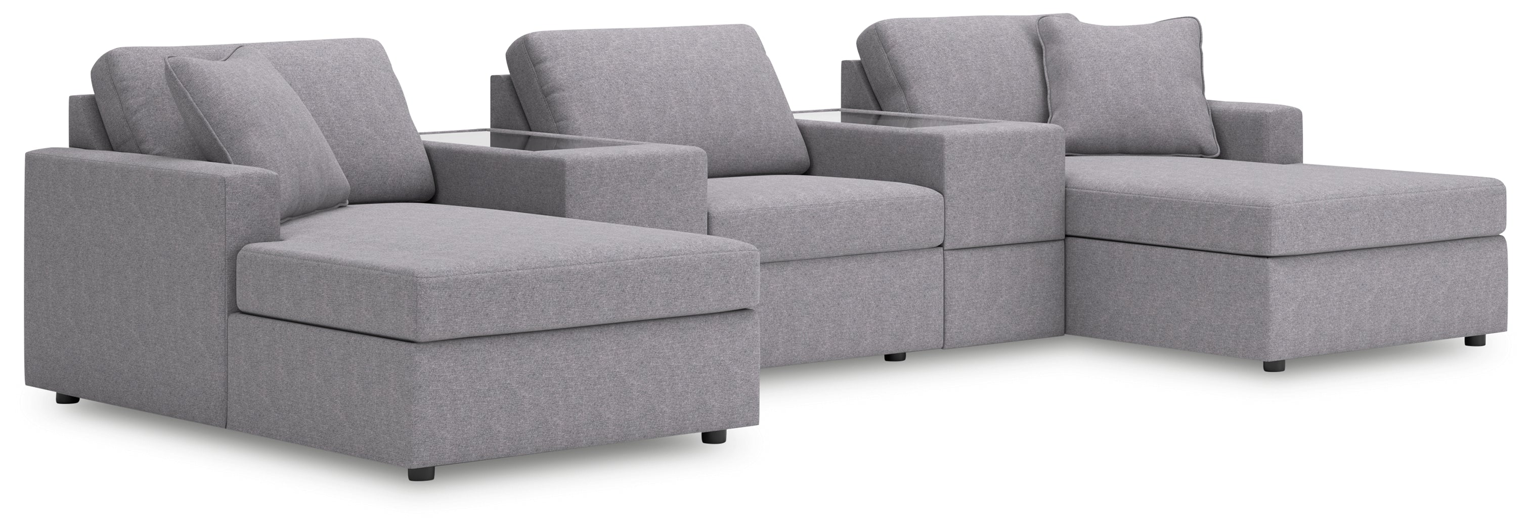 Homestyle Furniture - Ashley Furniture - Modmax 5-Piece Pit Sectional - RAF 5-Piece Pit Sectional / Granite - 92104S44