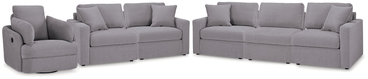 Homestyle Furniture - Ashley Furniture - Modmax 3-Piece Sectional Sofa, 2-Piece Sectional Loveseat and Swivel Glider Recliner - 3-Piece Sectional Sofa, 2-Piece Sectional Loveseat and Swivel Glider Recliner - 92104U21
