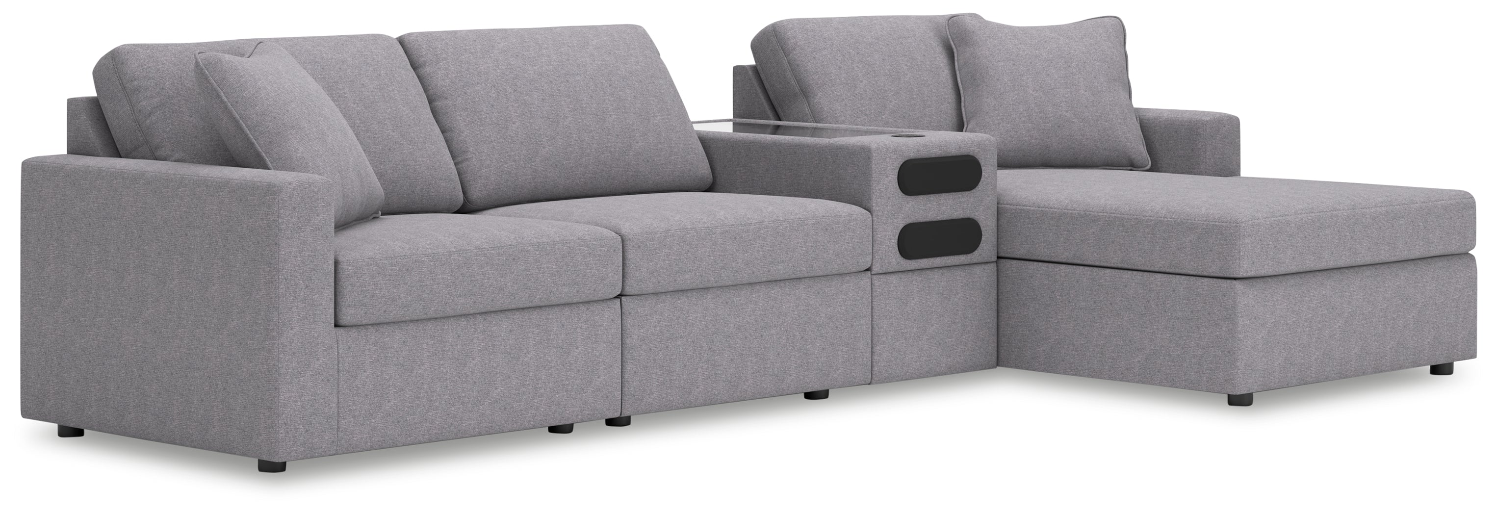 Homestyle Furniture - Ashley Furniture - Modmax 4-Piece Sectional with Chaise - RAF 4-Piece Sectional with Chaise / Granite - 92104S37