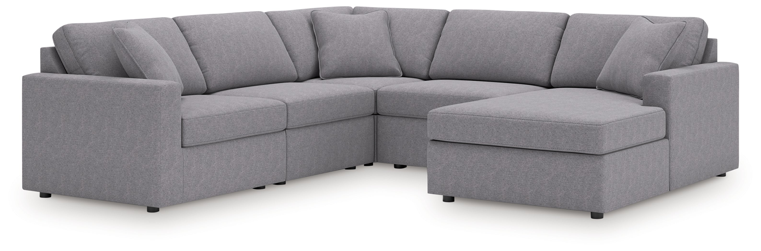 Homestyle Furniture - Ashley Furniture - Modmax 5-Piece Sectional with Chaise - RAF 5-Piece Sectional with Chaise / Granite - 92104S68