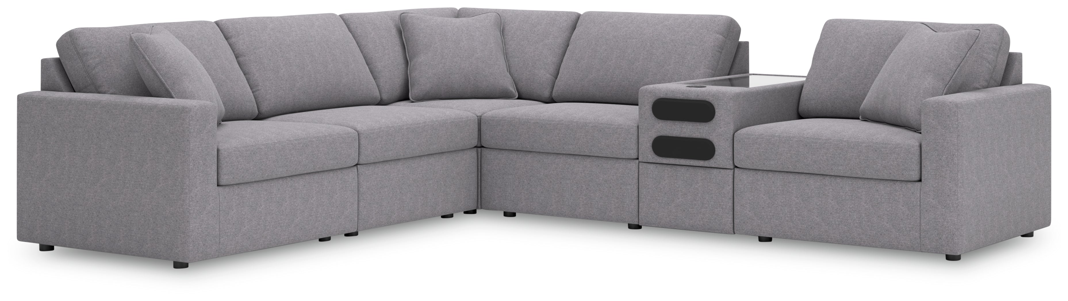 Homestyle Furniture - Ashley Furniture - Modmax 6-Piece Sectional - RAF 6-Piece Sectional / Granite - 92104S14