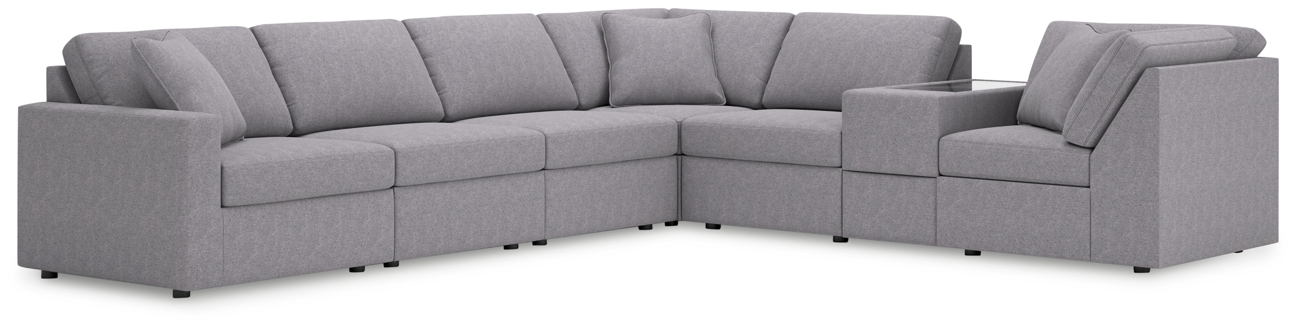 Homestyle Furniture - Ashley Furniture - Modmax 7-Piece Sectional - RAF 7-Piece Sectional / Granite - 92104S33