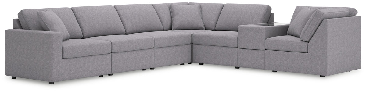 Homestyle Furniture - Ashley Furniture - Modmax 7-Piece Sectional - RAF 7-Piece Sectional / Granite - 92104S33