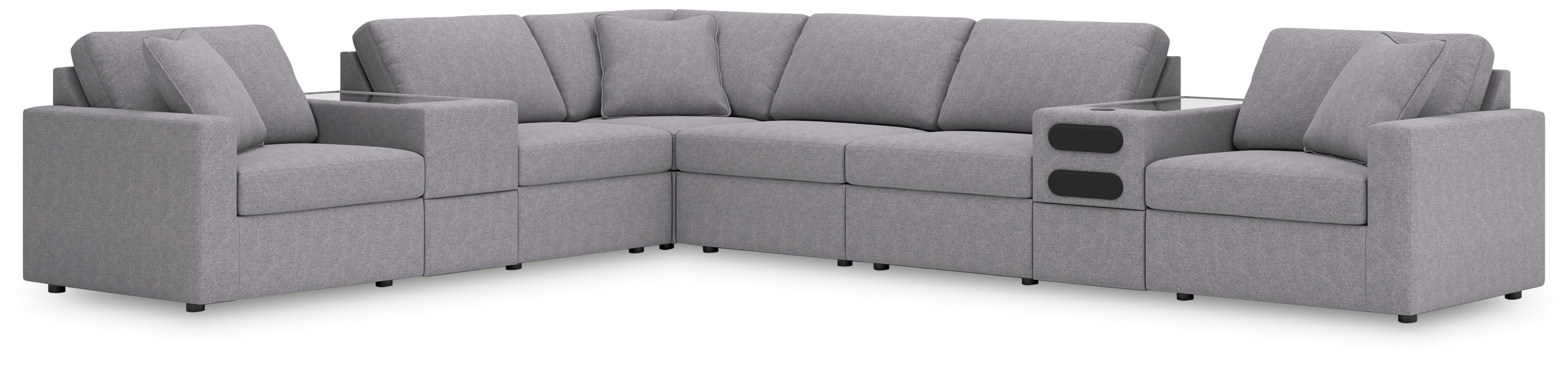 Homestyle Furniture - Ashley Furniture - Modmax 8-Piece Sectional - RAF 8-Piece Sectional / Granite - 92104S30