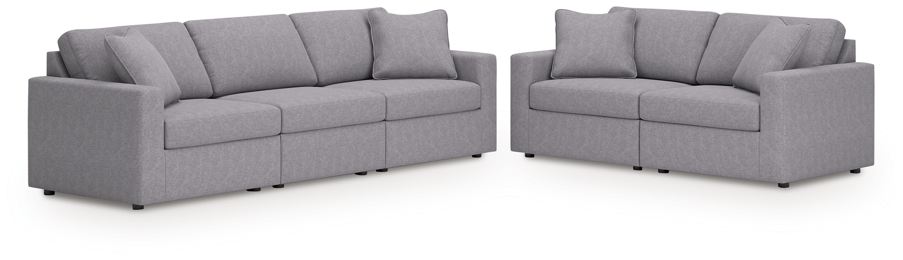 Homestyle Furniture - Ashley Furniture - Modmax 3-Piece Sectional Sofa and 2-Piece Sectional Loveseat - 3-Piece Sectional Sofa and 2-Piece Sectional Loveseat / Granite - 92104U20