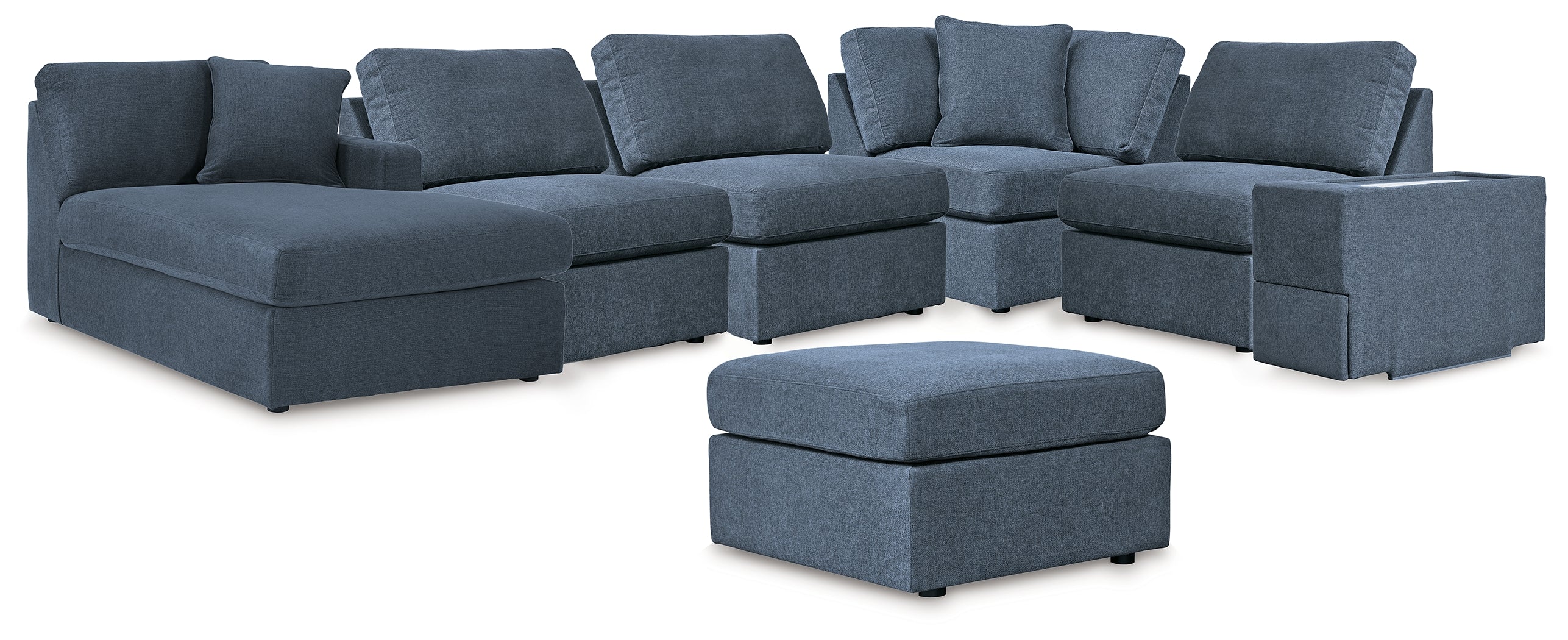 Homestyle Furniture - Ashley Furniture - Modmax 6-Piece Sectional with Chaise and Ottoman - 6-Piece Sectional with Chaise and Ottoman / Ink - 92121U7