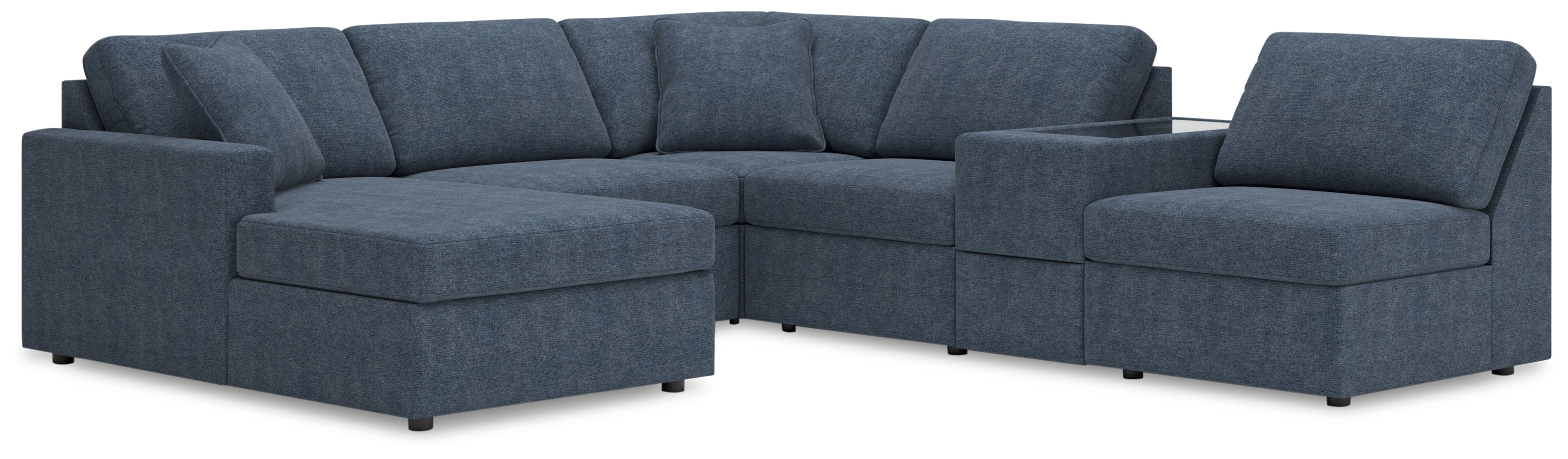 Homestyle Furniture - Ashley Furniture - Modmax 6-Piece Sectional with Chaise - RAF 6-Piece Sectional with Chaise / Ink - 92121S21