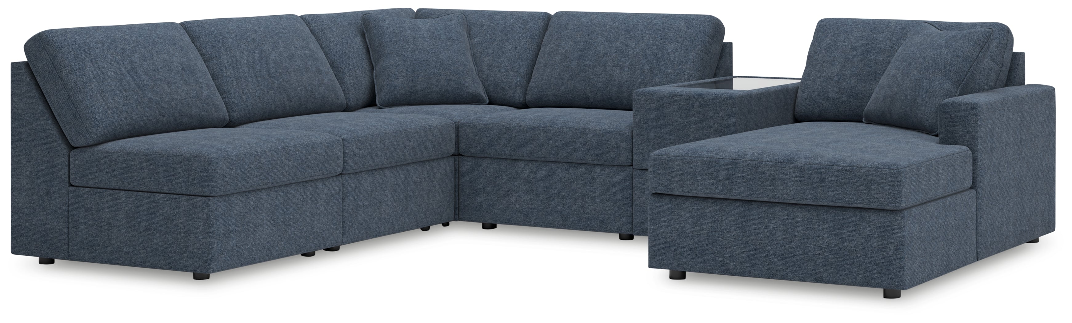 Homestyle Furniture - Ashley Furniture - Modmax 6-Piece Sectional with Chaise - 6-Piece Sectional with Chaise and Storage Console / Ink - 92121S22