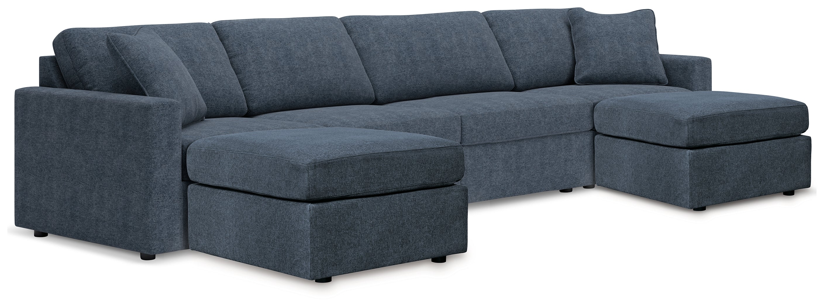 Homestyle Furniture - Ashley Furniture - Modmax 4-Piece Sectional and 2 Ottomans - 4-Piece Sectional and 2 Ottomans / Ink - 92121U1