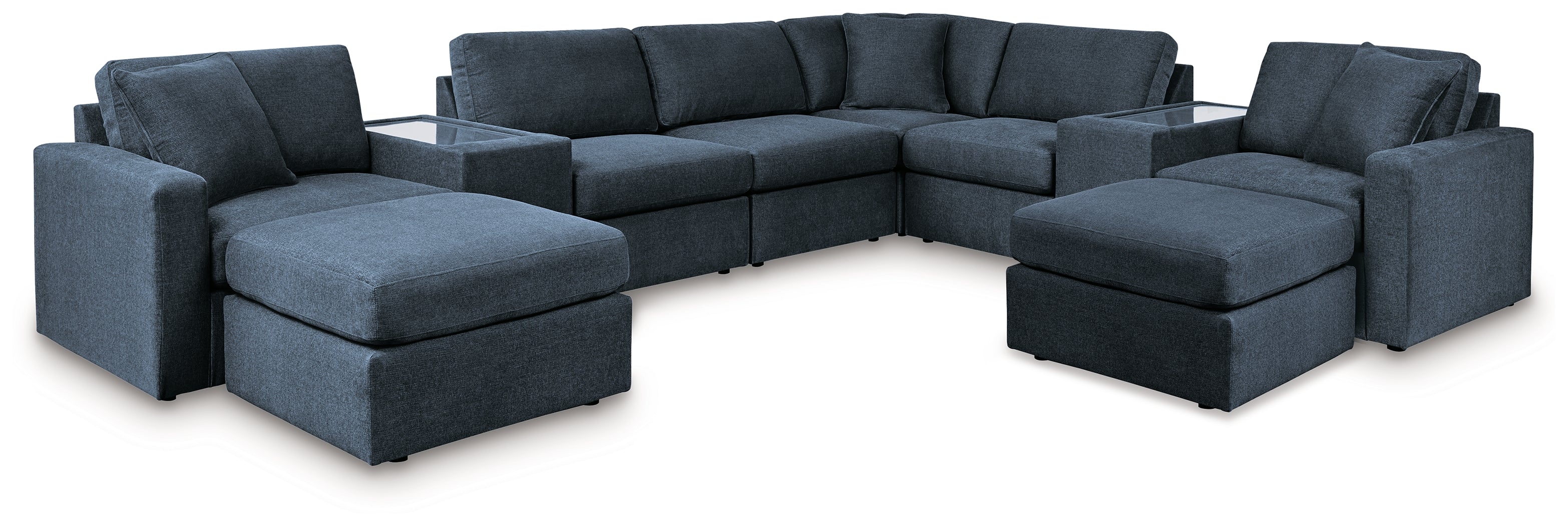 Homestyle Furniture - Ashley Furniture - Modmax 6-Piece Sectional and 2 Ottomans - 6-Piece Sectional and 2 Ottomans / Ink - 92121U5