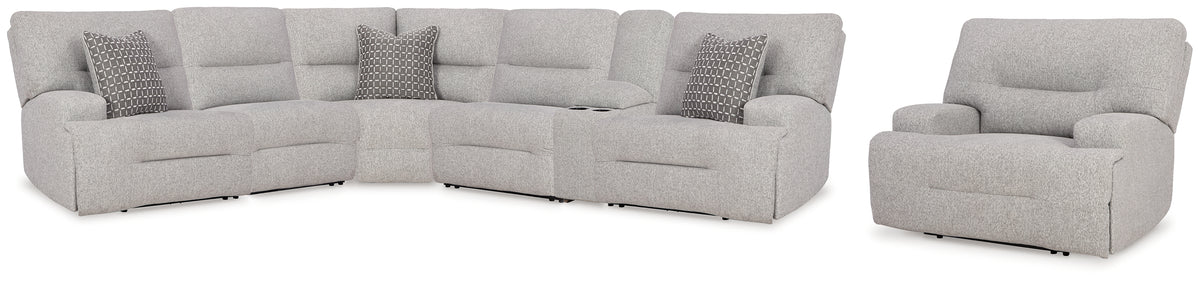 Homestyle Furniture - Ashley Furniture - Acklen Place 6-Piece Power Reclining Sectional and Power Recliner - 6-Piece Power Reclining Sectional and Power Recliner - 93605S8