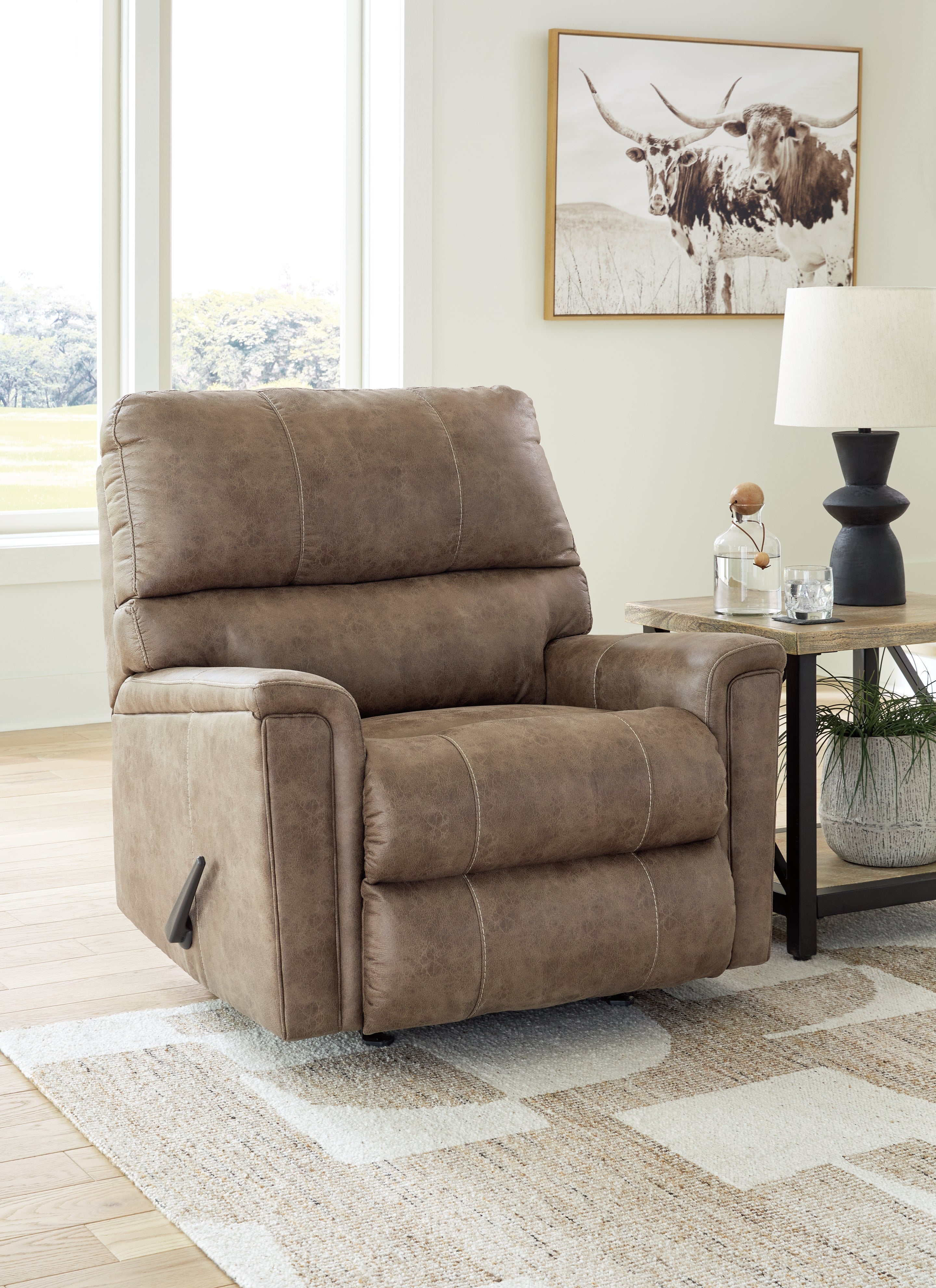 Homestyle Furniture - Ashley Furniture - Navi Recliner - Rocker Recliner / Fossil - 9400425