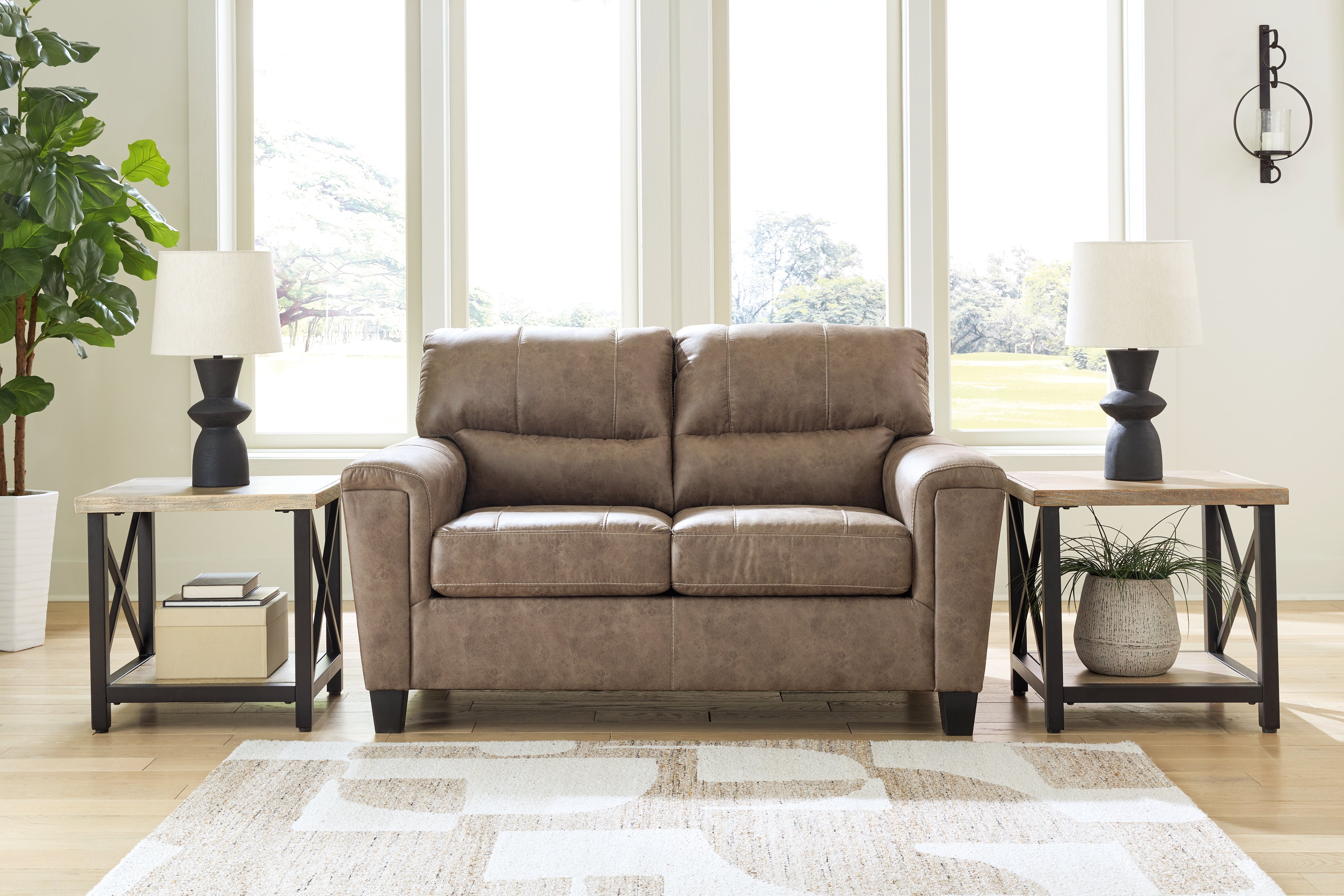 Homestyle Furniture - Ashley Furniture - Navi Loveseat - Loveseat / Fossil - 9400435