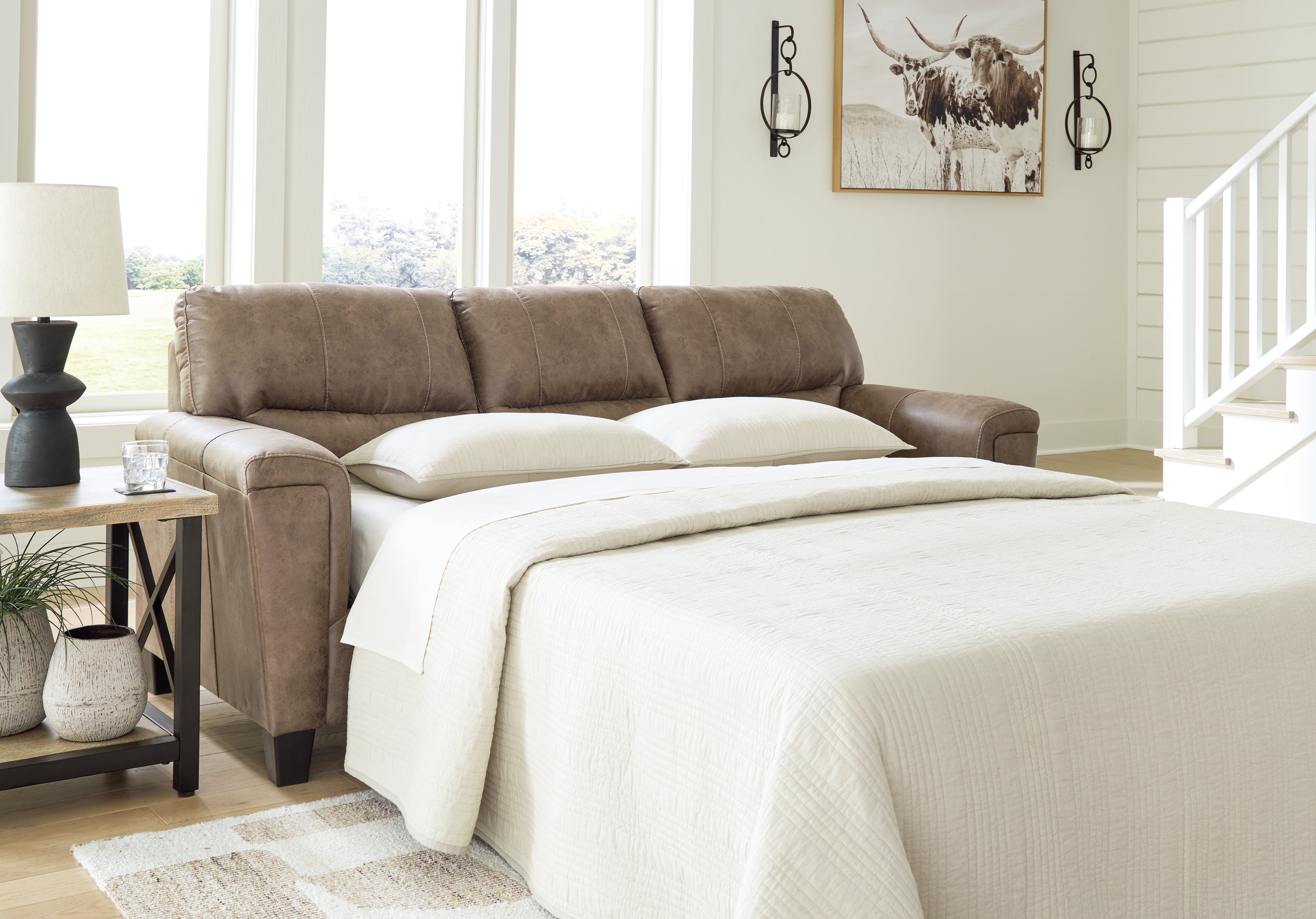 Homestyle Furniture - Ashley Furniture - Navi Queen Sofa Sleeper - Queen Sofa Sleeper / Fossil - 9400439