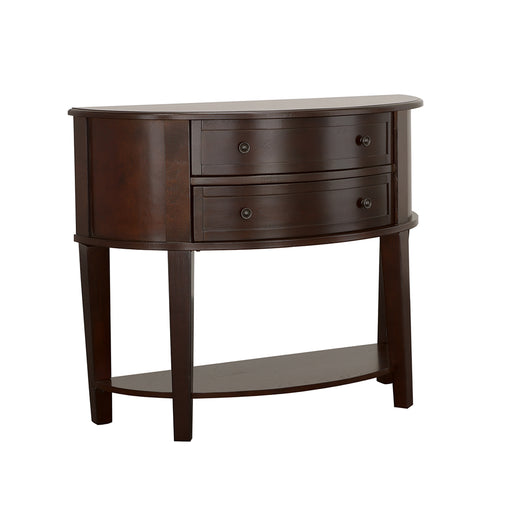 Homestyle Furniture - Coaster - Diane 2-drawer Demilune Entryway Console Table Cappuccino - 950156