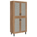 Homestyle Furniture - Coaster - Teller 80-inch 4-door Tall Shoe Storage Cabinet Natural Oak - 950440