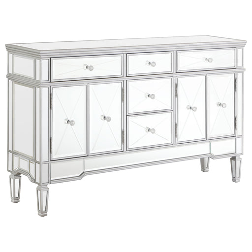 Homestyle Furniture - Coaster - Duchess 5-drawer Mirrored Storage Accent Cabinet Silver - 950849
