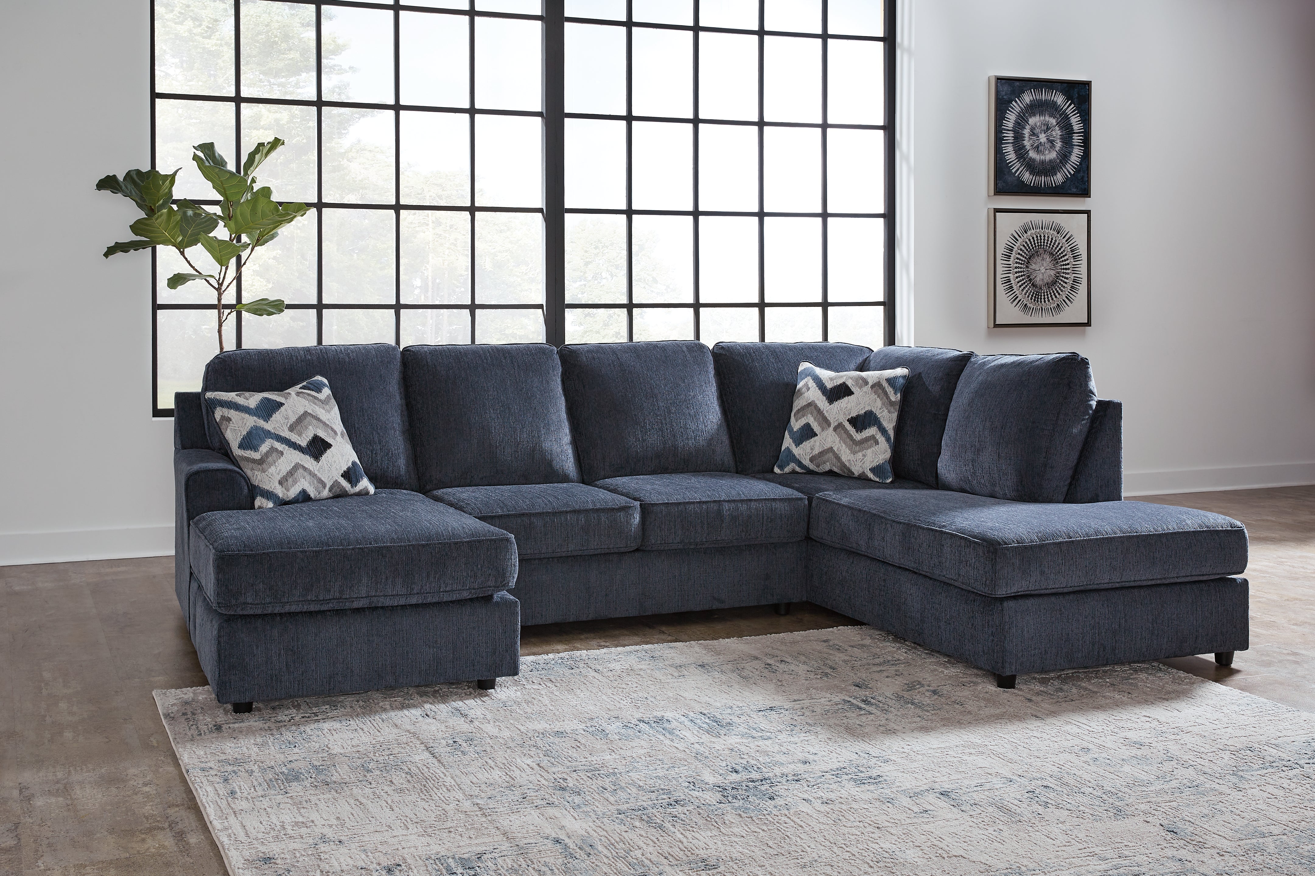 Homestyle Furniture - Ashley Furniture - Albar Place 2-Piece Sectional - LAF 2-Piece Sectional / Cobalt - 95302S1