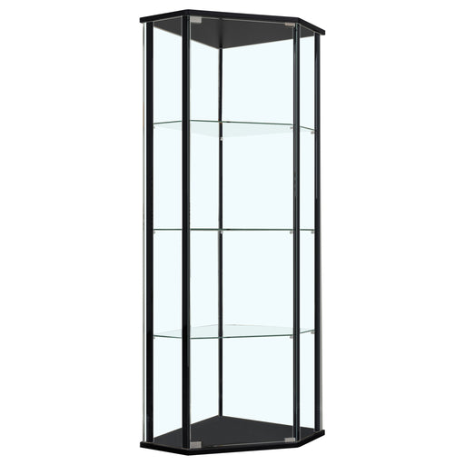 Homestyle Furniture - Coaster - Zenobia 4-shelf Curio Cabinet Display Case Black - 953234