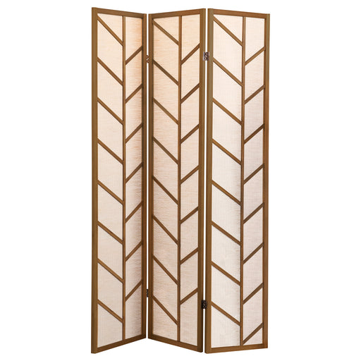 Homestyle Furniture - Coaster - Mila 3-Panel Room Divider Folding Shoji Screen Walnut - 962923