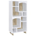 Homestyle Furniture - Coaster - Dalton 65-inch 6-shelf Bookcase White and Distressed Pine - 980075