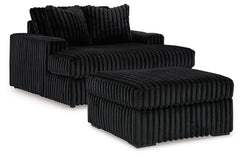 Homestyle Furniture - Ashley Furniture - Midnight-Madness Oversized Chaise and Oversized Accent Ottoman - Oversized Chaise and Oversized Accent Ottoman - 98103U10