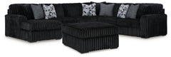 Homestyle Furniture - Ashley Furniture - Midnight-Madness 4-Piece Sectional and Ottoman - 4-Piece Sectional and Ottoman - 98103U6