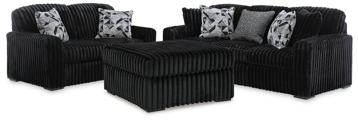 Homestyle Furniture - Ashley Furniture - Midnight-Madness Sofa, Loveseat and Oversized Ottoman - Sofa, Loveseat and Oversized Ottoman - 98103U13
