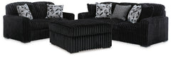 Homestyle Furniture - Ashley Furniture - Midnight-Madness Sofa, Loveseat and Oversized Ottoman - Sofa, Loveseat and Oversized Ottoman - 98103U13