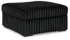 Midnight-Madness 3-Piece Sectional with Double Chaise and Ottoman