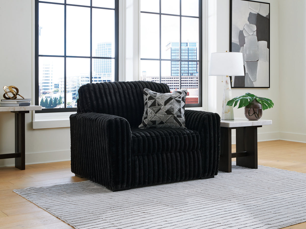 Homestyle Furniture - Ashley Furniture - Midnight-Madness Oversized Chair - Chair and a Half - 9810323